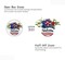 Welcome Sign Wreath 4th of July Wreath Patriotic Wreath for Front Door, 16" Red White and Blue Flower Wooden Sign Wreath for Memorial Day Independence Day Decoration